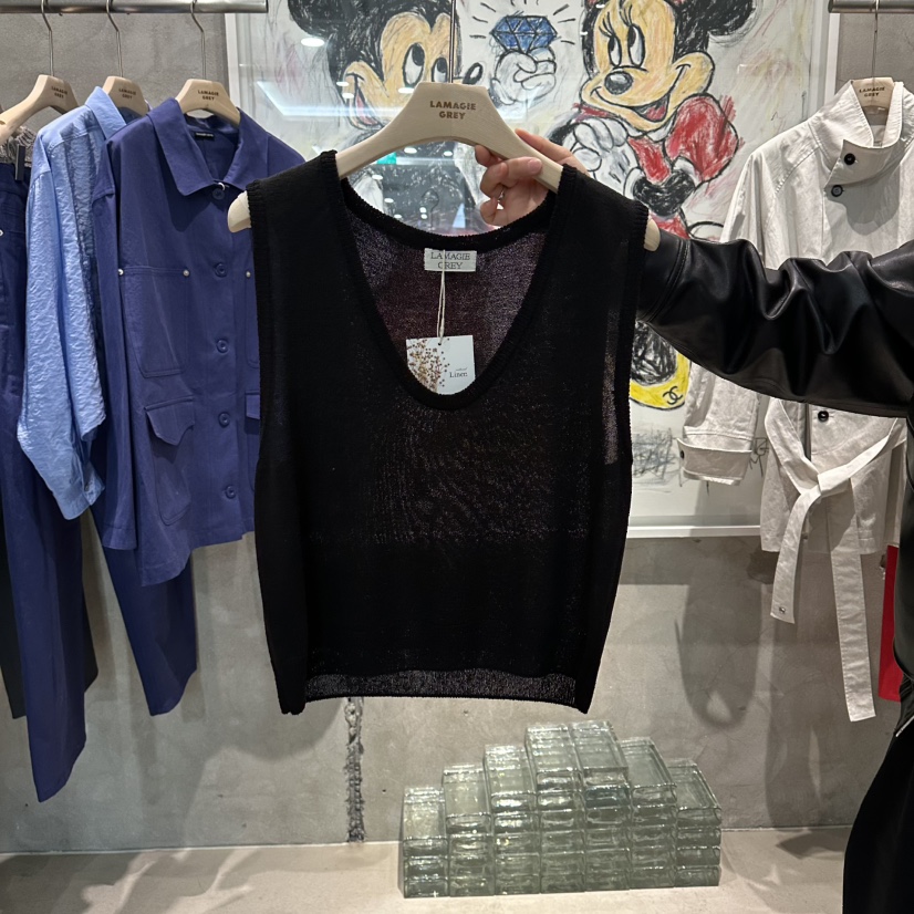 LAMAGIEPIE/LAMAGIE GREY韓國直郵實拍女裝新款推薦吊帶背心LAMAGIEPIE/LAMAGIE GREY吊帶/背心圖色3黑色