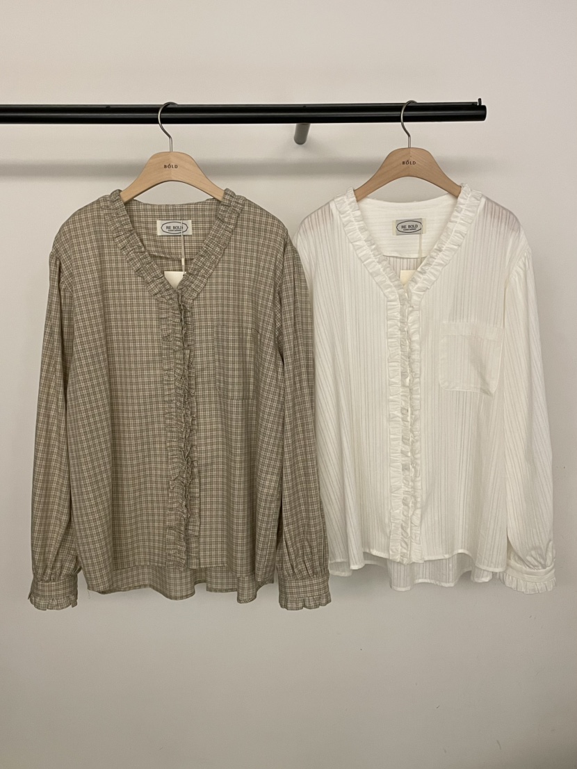 BOLD-A韓國東大門直郵女士新款時尚26春夏人氣襯衫蕾絲衫RE BOLD襯衫/蕾絲衫