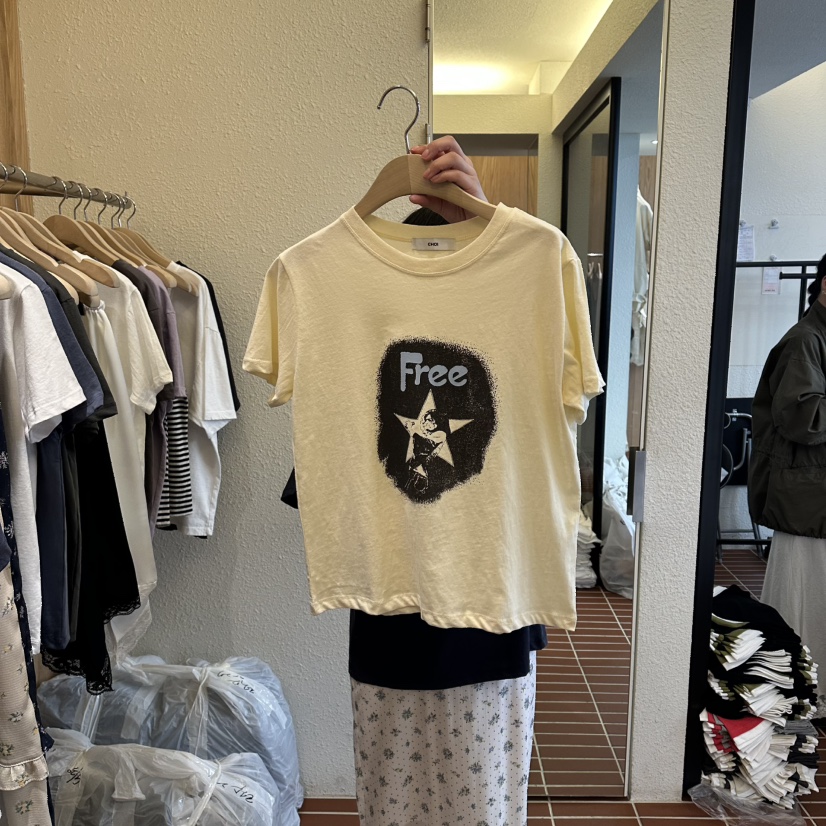 CHOI-L韓國東大門代購女士新品推薦時尚26春夏休閑人氣T恤CHOIT恤圖色2