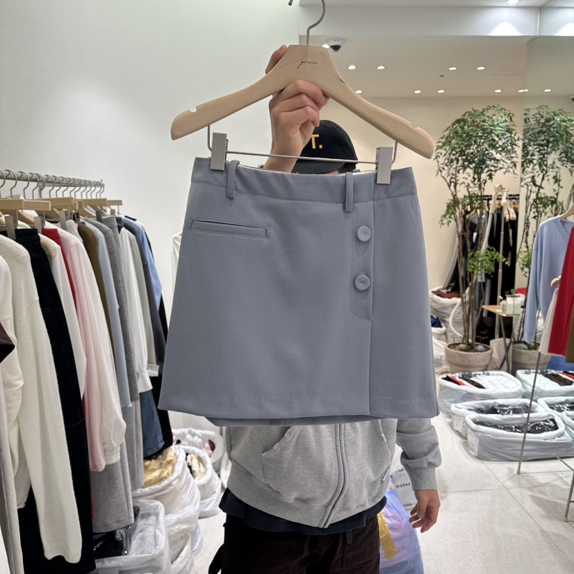 GRACIA韓國東大門代購女士新品職業推薦裙褲不含腰帶紐扣GRACIA裙褲圖色1