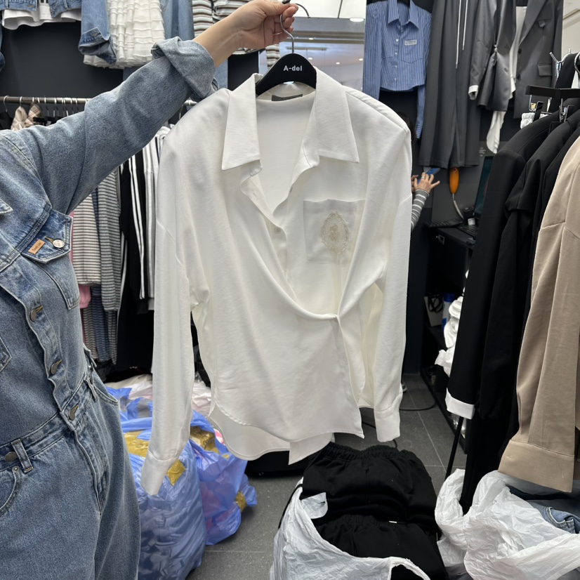 A-DEL韓國直郵實拍女士新品熱賣26春夏時尚推薦襯衫蕾絲衫A-DEL襯衫/蕾絲衫圖色1