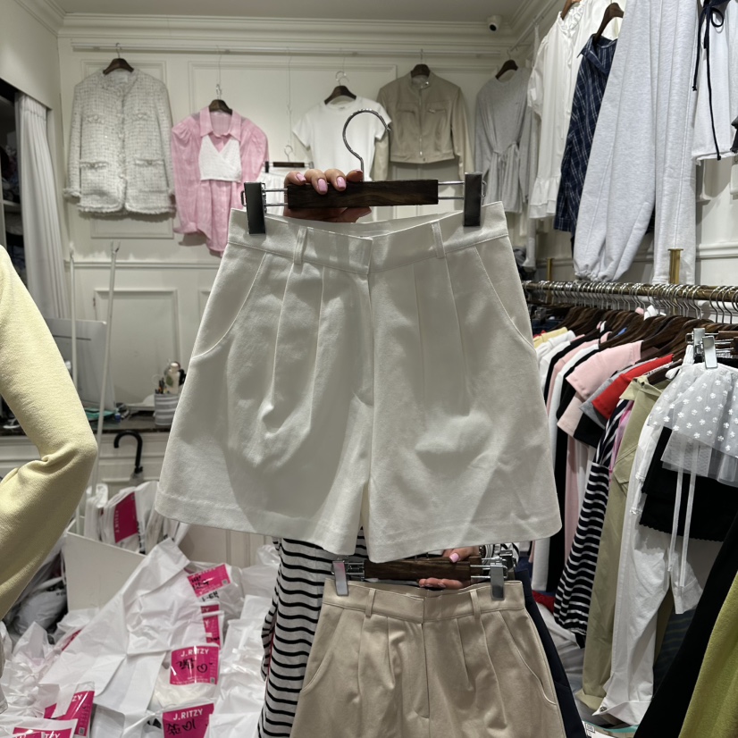 J.RITZY韓國直郵女士新款26春夏時尚職業真品推薦休閑短褲J.RITZY短褲圖色1白色