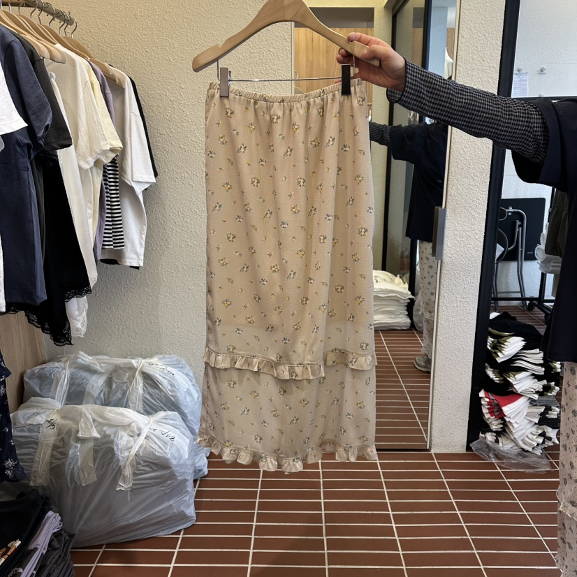 CHOI-L韓國代購女士新品26春夏人氣熱賣推薦休閑長裙花朵CHOI長裙圖色2