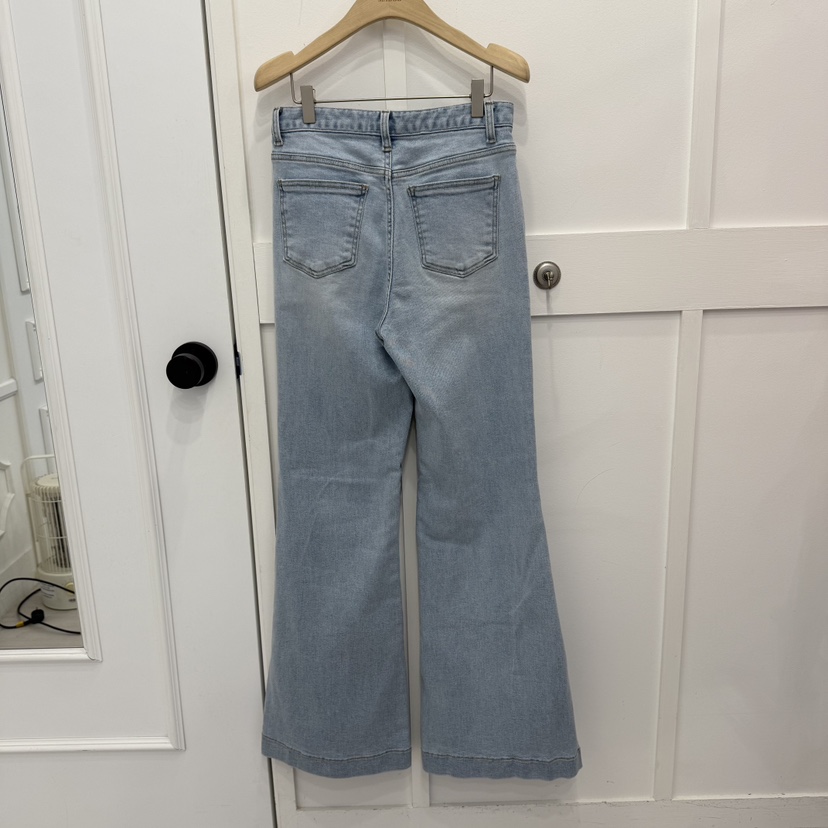 SOUIT韓國東大門代購女士新品熱賣職業時尚26春夏牛仔褲喇叭SOUIT by mabel-L牛仔褲