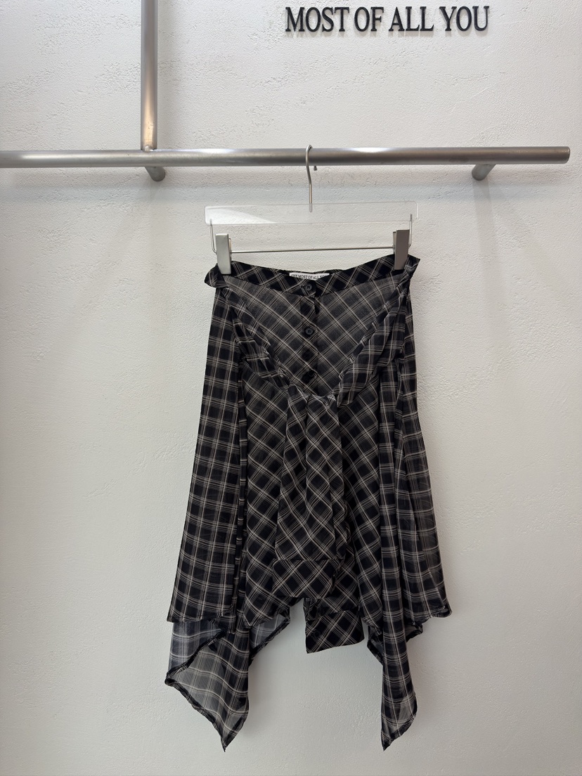 MOST OF ALL U韓國直郵女士新款26春夏半身裙中短裙格子MOST OF ALL U半身裙/中短裙圖色2