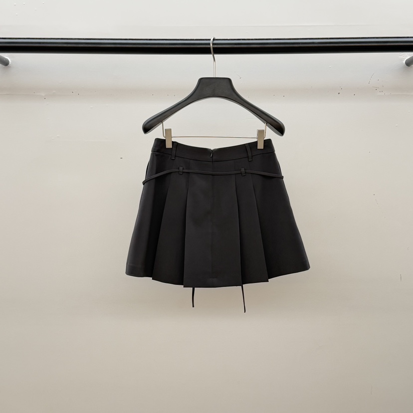 ID韓國東大門直郵女裝新品休閑時尚職業人氣短裙含腰繩褶皺ID短裙