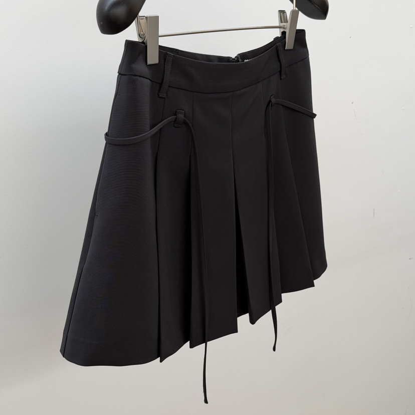 ID韓國東大門直郵女裝新品休閑時尚職業人氣短裙含腰繩褶皺ID短裙