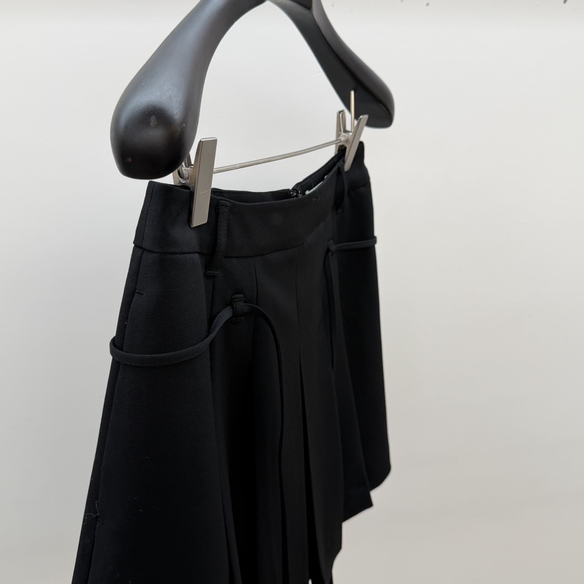 ID韓國東大門直郵女裝新品休閑時尚職業人氣短裙含腰繩褶皺ID短裙