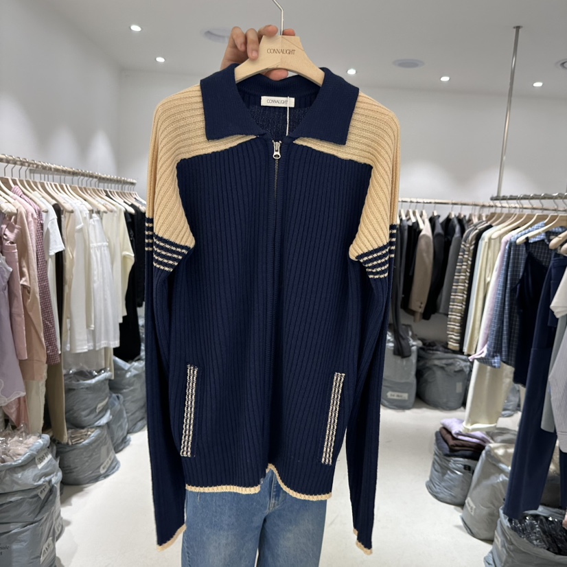 CONNAUGHT/DAILYJUD韓國代購女士新款推薦熱賣人氣毛衣拉鏈CONNAUGHT/DAILYJUD毛衣圖色2