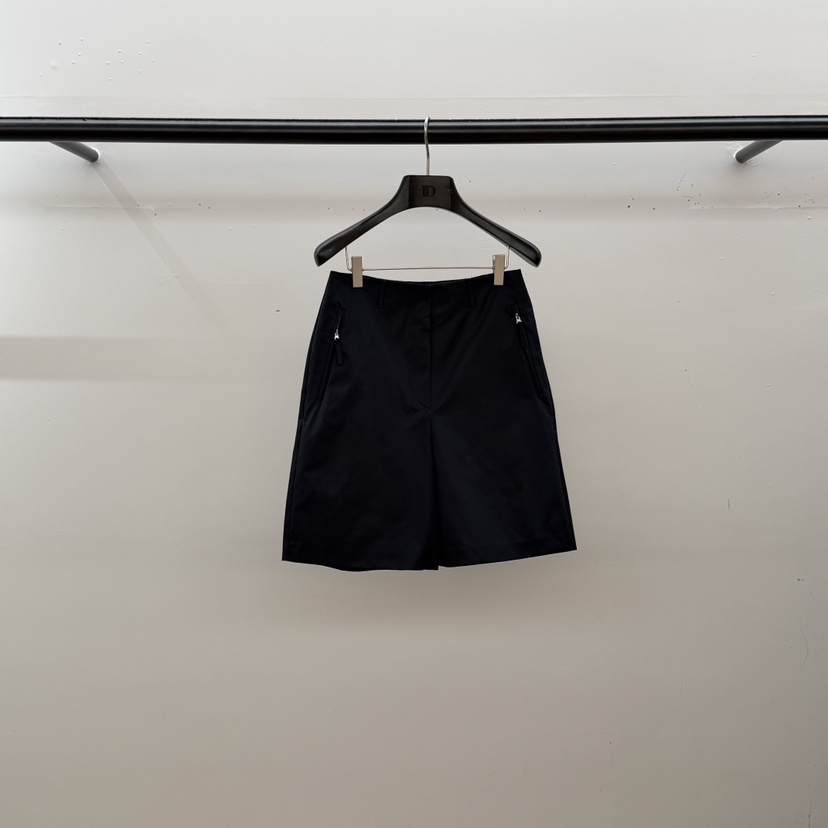 ID韓國代購女士新款人氣26春夏熱賣推薦休閑職業短褲緞面ID短褲圖色2深藍色