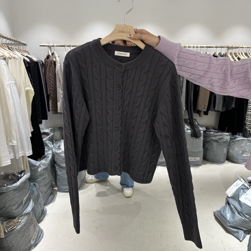 CONNAUGHT/DAILYJUD韓國東大門代購女士新品時尚針織衫開衫CONNAUGHT/DAILYJUD針織衫圖色5