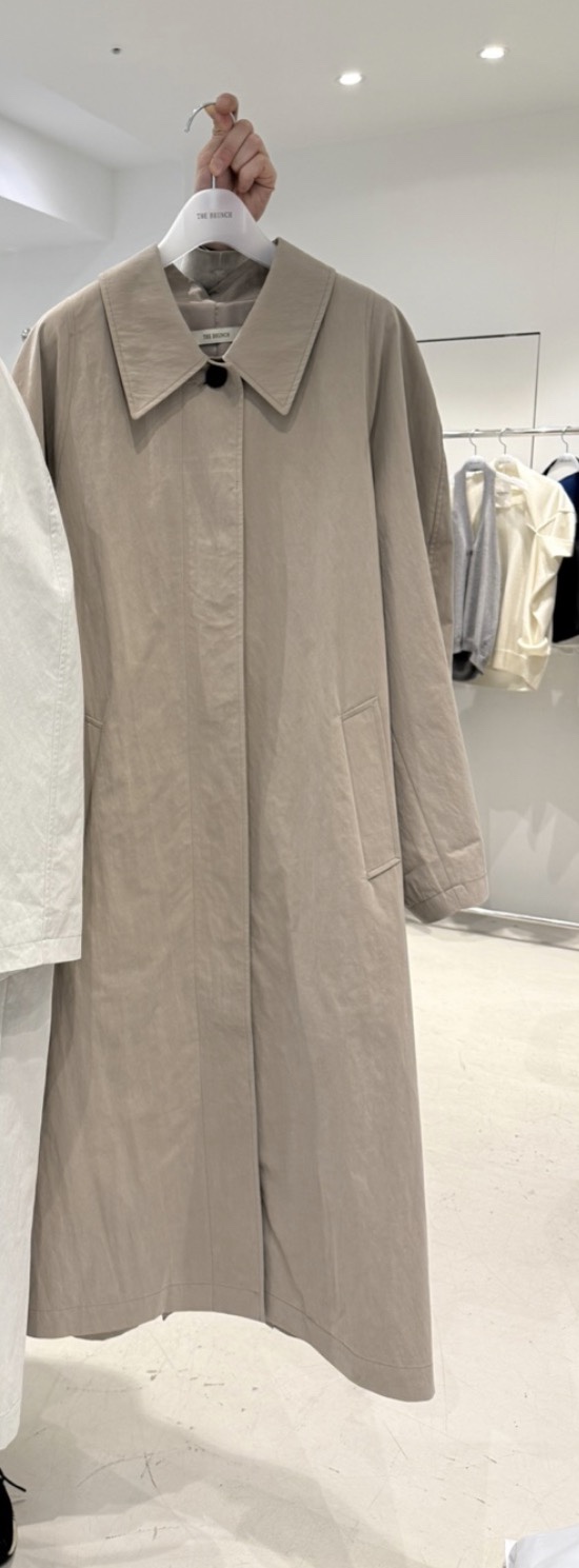 THE BRUNCH韓國代購女裝新品人氣熱賣休閑26春夏長款風衣THE BRUNCH長款風衣圖色2