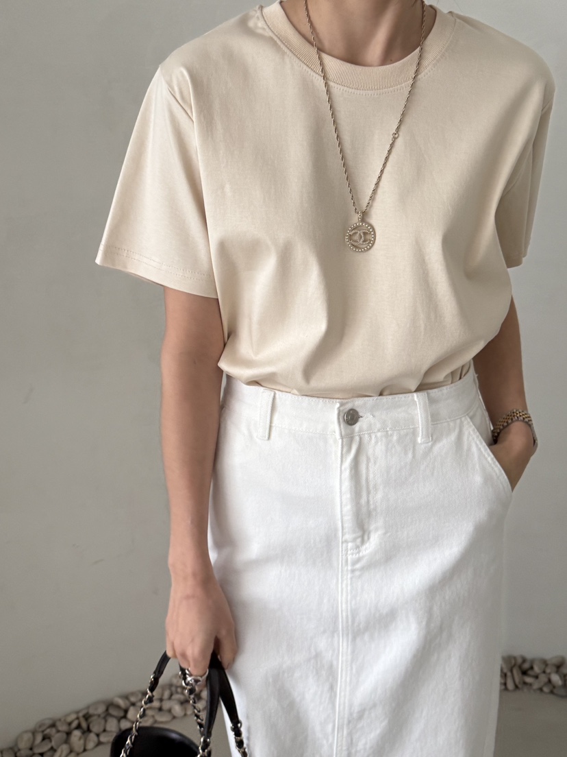 DEMAR韓國東大門直郵女裝新品時尚推薦休閑職業人氣T恤棉DEMART恤圖色2