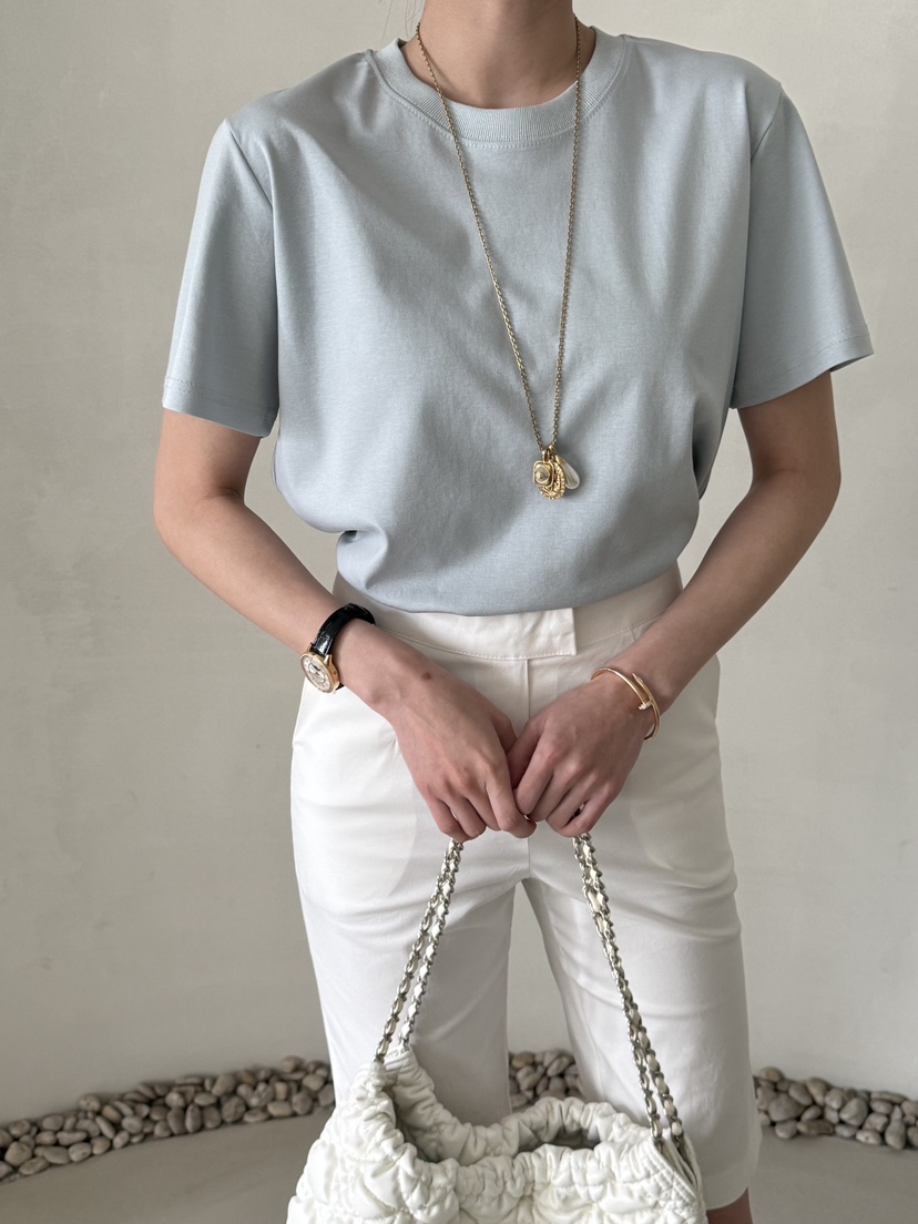 DEMAR韓國東大門直郵女裝新品時尚推薦休閑職業人氣T恤棉DEMART恤圖色3