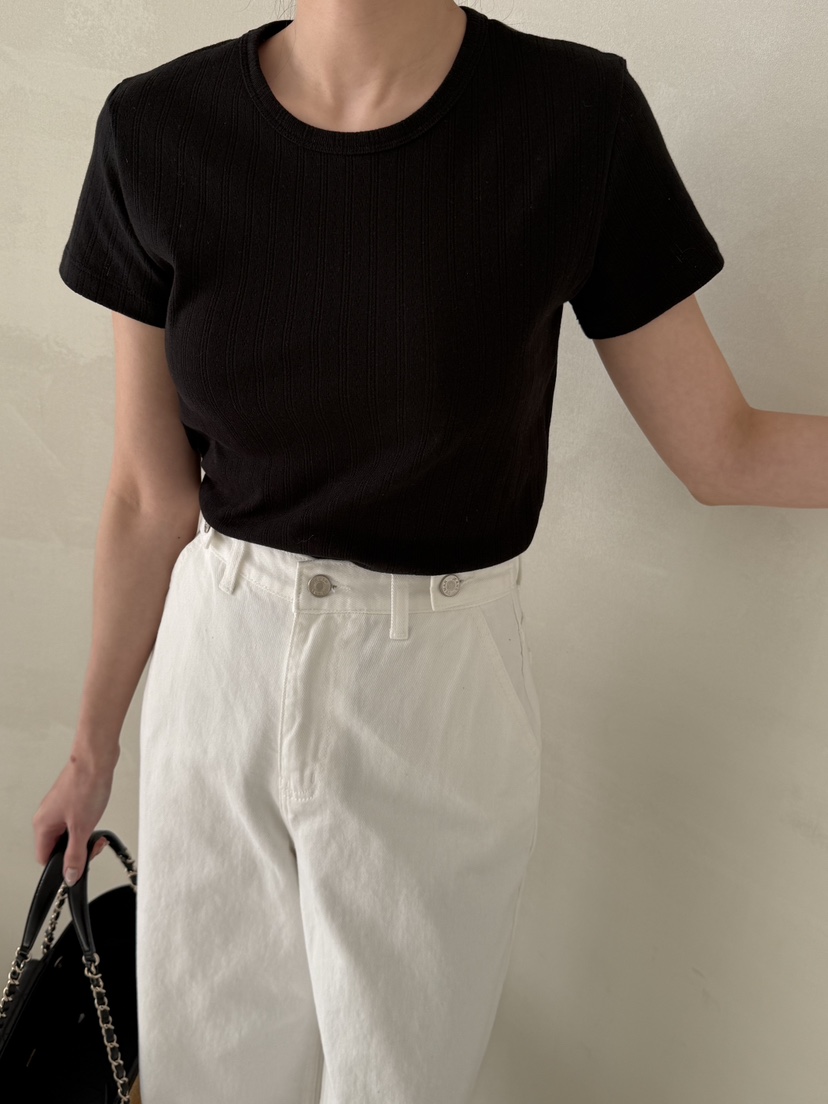 DEMAR韓國東大門直郵女裝新品時尚推薦休閑職業人氣T恤棉DEMART恤圖色4