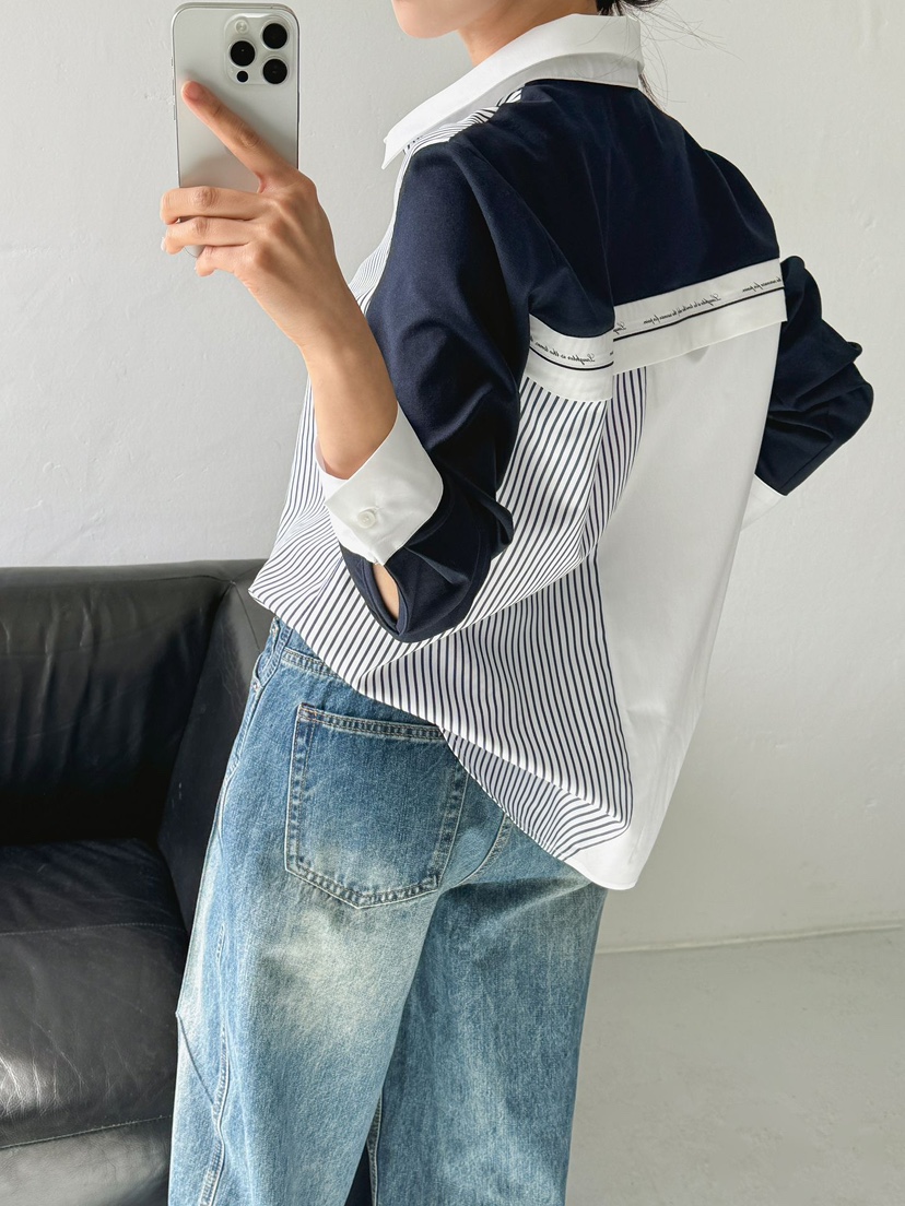 IAAN韓國直郵實拍女裝新款推薦休閑時尚26春夏襯衫蕾絲衫iaAn襯衫/蕾絲衫