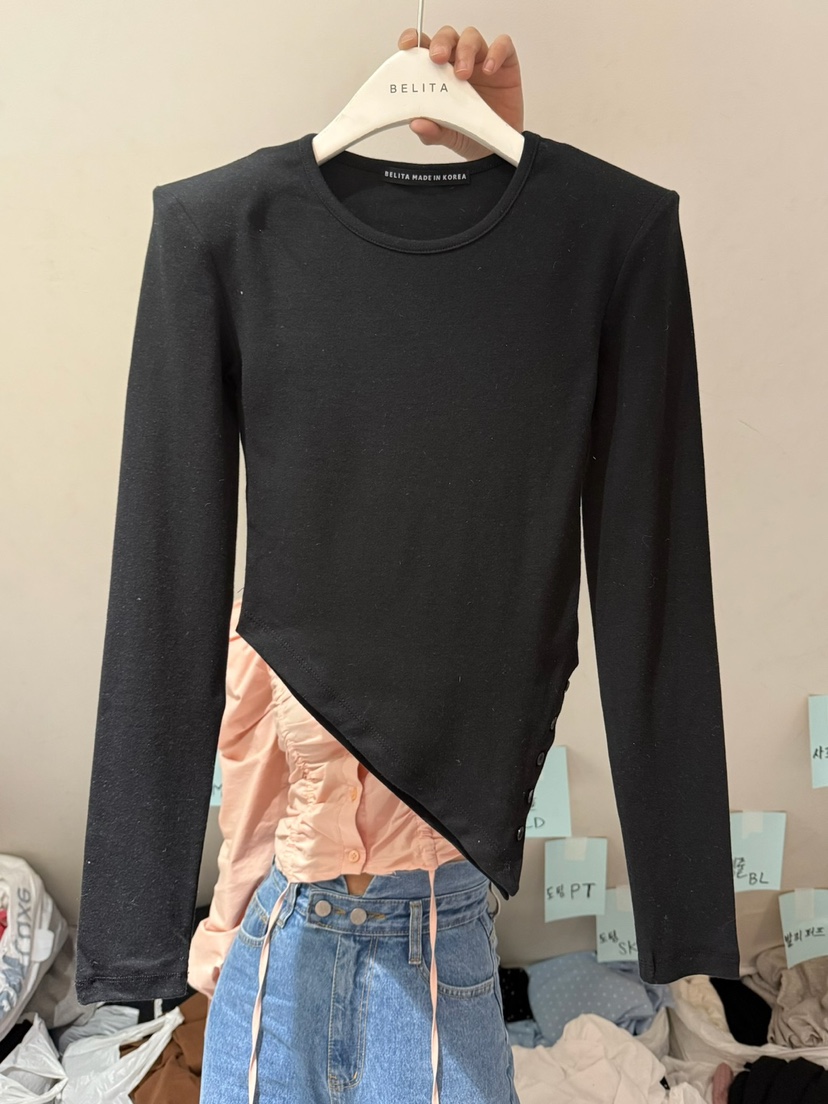 BELITA-L韓國直郵女士新品熱賣職業休閑時尚推薦長袖T恤BELITA-L長袖T恤圖色3
