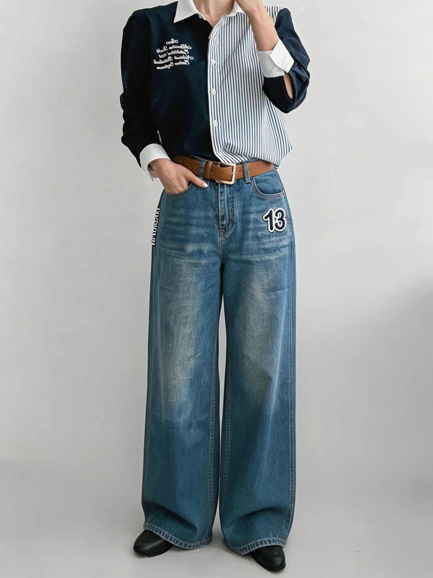 IAAN韓國東大門直郵女裝新品26春夏熱賣推薦休閑職業牛仔褲iaAn牛仔褲