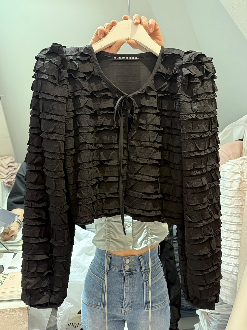 BELITA-L韓國東大門代購女裝新品熱賣人氣襯衫蕾絲衫開衫BELITA-L襯衫/蕾絲衫圖色3