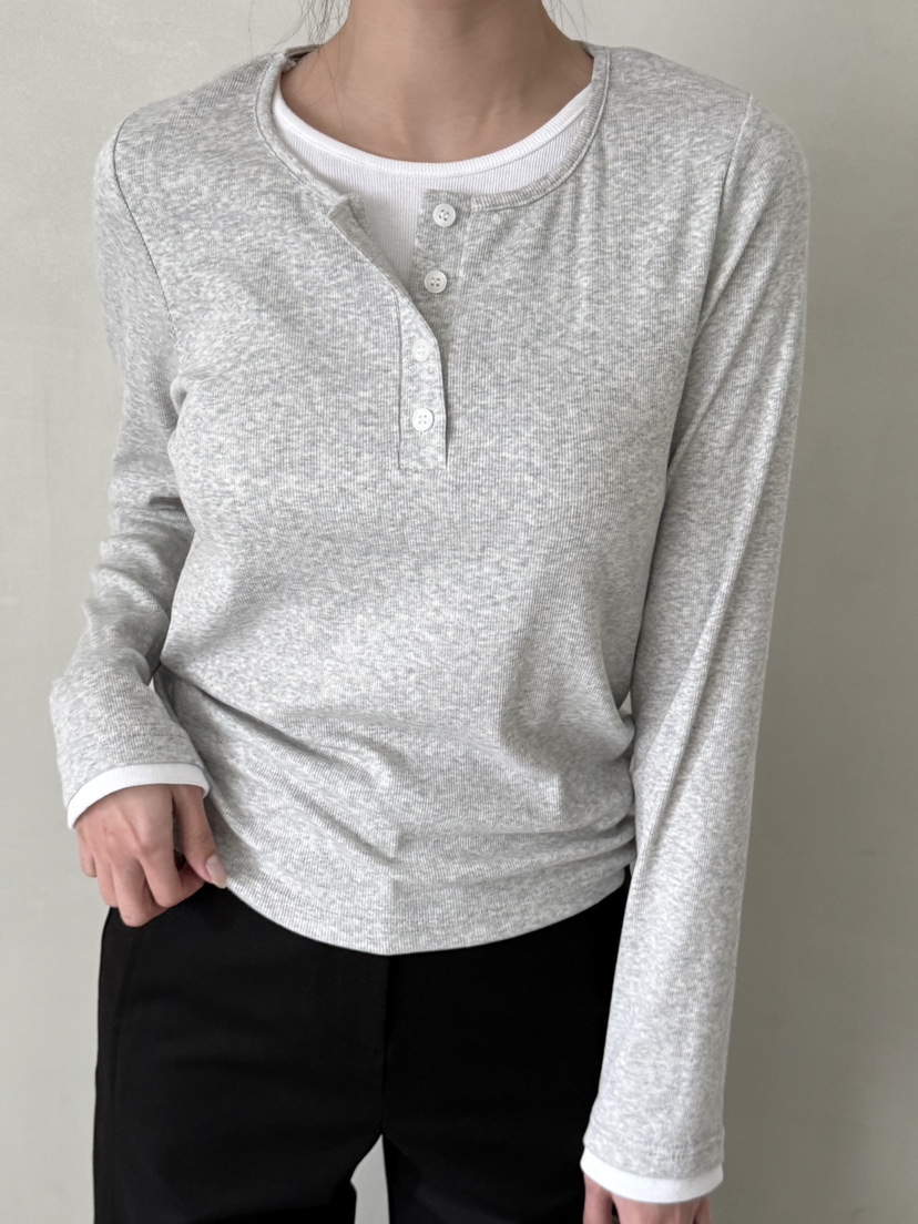 DEMAR韓國東大門直郵女裝新品熱賣人氣職業時尚26春夏長袖T恤DEMAR長袖T恤圖色1