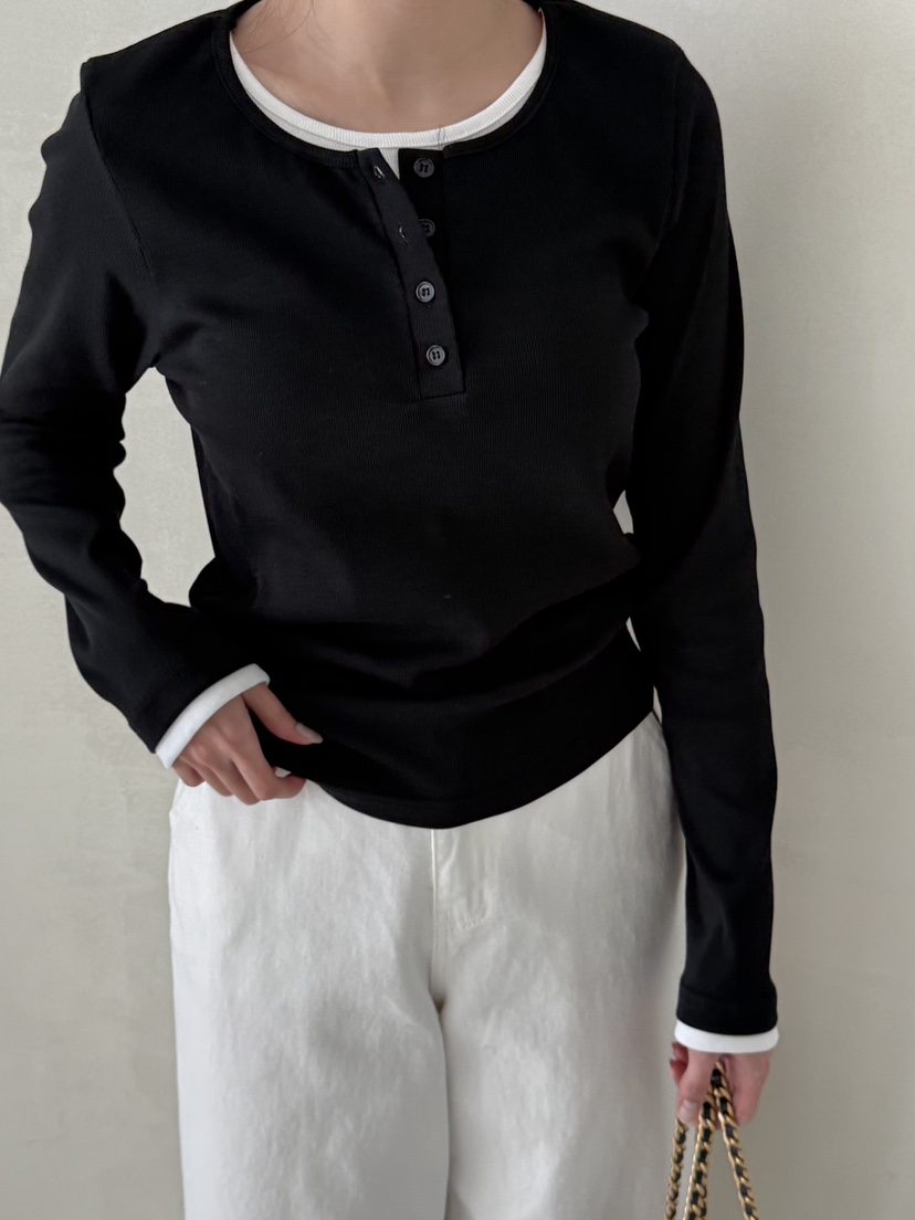 DEMAR韓國東大門直郵女裝新品熱賣人氣職業時尚26春夏長袖T恤DEMAR長袖T恤圖色2