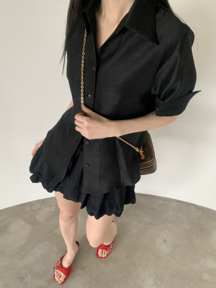 LE AVE韓國代購女士新款職業休閑推薦人氣時尚襯衫蕾絲衫LE AVE襯衫/蕾絲衫