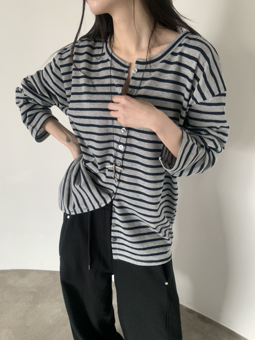 LE AVE韓國代購女裝新品職業時尚推薦熱賣休閑人氣長袖T恤LE AVE長袖T恤