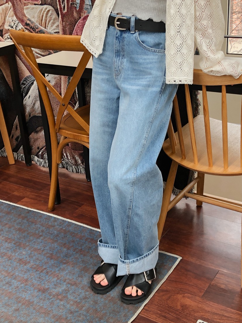 ERUME韓國直郵實拍女裝新品休閑人氣時尚26春夏熱賣牛仔褲ERUME牛仔褲