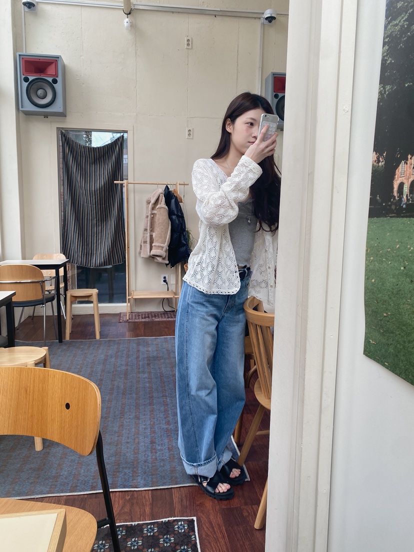 ERUME韓國直郵實拍女裝新品休閑人氣時尚26春夏熱賣牛仔褲ERUME牛仔褲