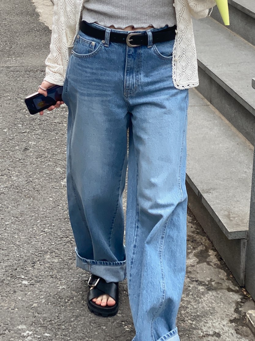 ERUME韓國直郵實拍女裝新品休閑人氣時尚26春夏熱賣牛仔褲ERUME牛仔褲