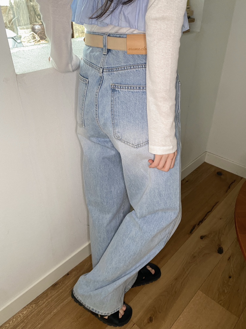 ERUME韓國直郵實拍女裝新品休閑人氣時尚26春夏熱賣牛仔褲ERUME牛仔褲