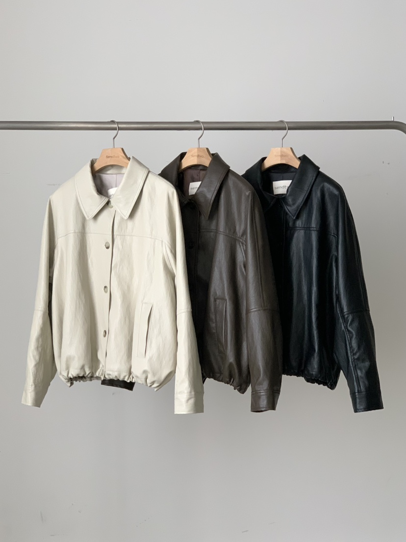 SENDTWO韓國代購女士新品休閑時尚熱賣26春夏推薦皮衣皮革SENDTWO皮衣
