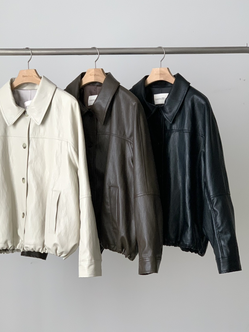 SENDTWO韓國代購女士新品休閑時尚熱賣26春夏推薦皮衣皮革SENDTWO皮衣