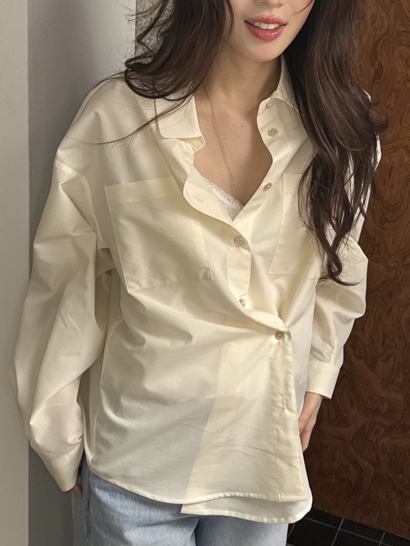 ERUME韓國直郵女士新款26春夏職業熱賣時尚休閑襯衫蕾絲衫ERUME襯衫/蕾絲衫