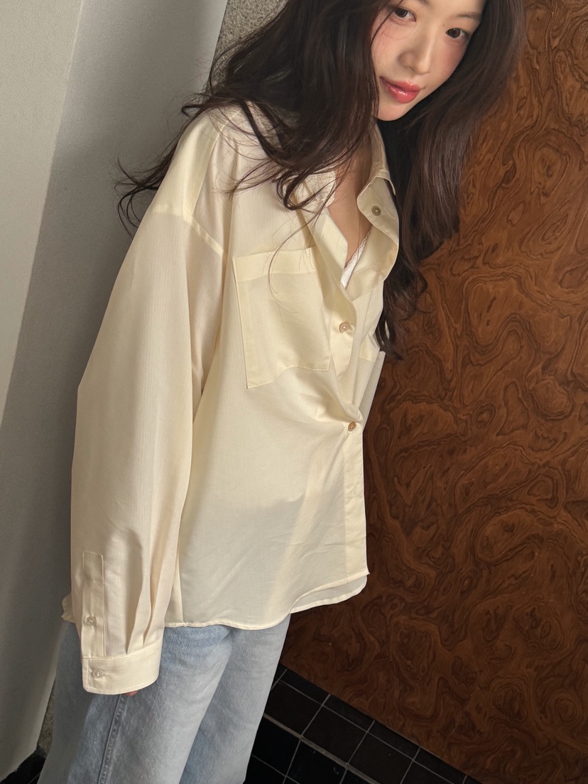 ERUME韓國直郵女士新款26春夏職業熱賣時尚休閑襯衫蕾絲衫ERUME襯衫/蕾絲衫