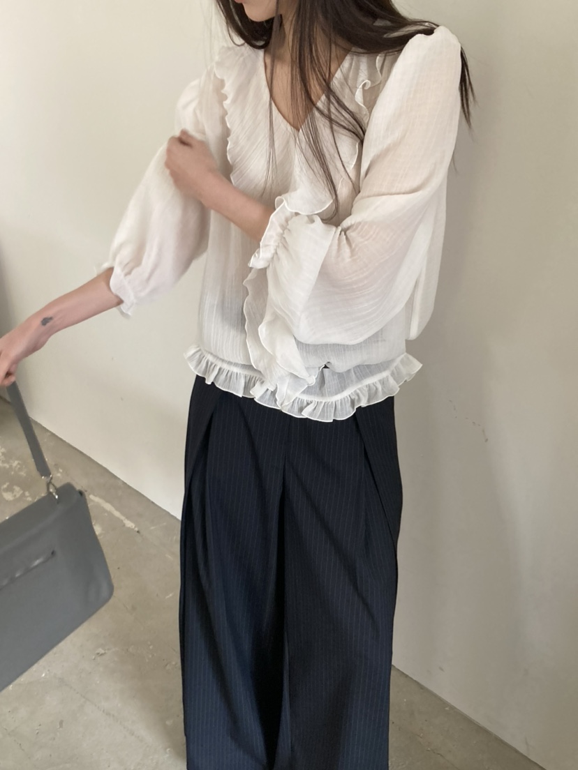 LE AVE韓國東大門代購女士新品休閑推薦時尚職業襯衫蕾絲衫LE AVE襯衫/蕾絲衫