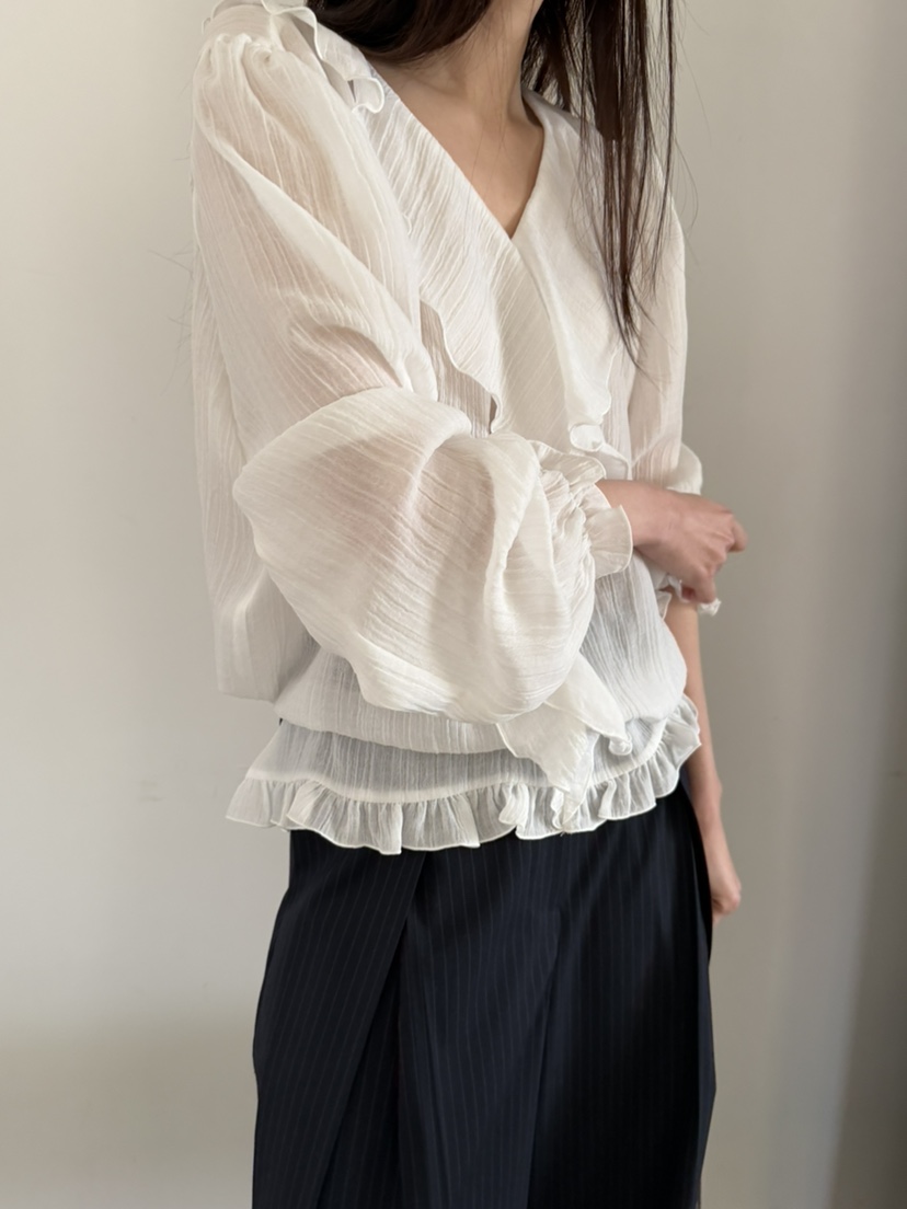 LE AVE韓國東大門代購女士新品休閑推薦時尚職業襯衫蕾絲衫LE AVE襯衫/蕾絲衫