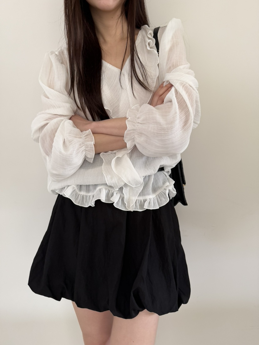 LE AVE韓國東大門代購女士新品休閑推薦時尚職業襯衫蕾絲衫LE AVE襯衫/蕾絲衫