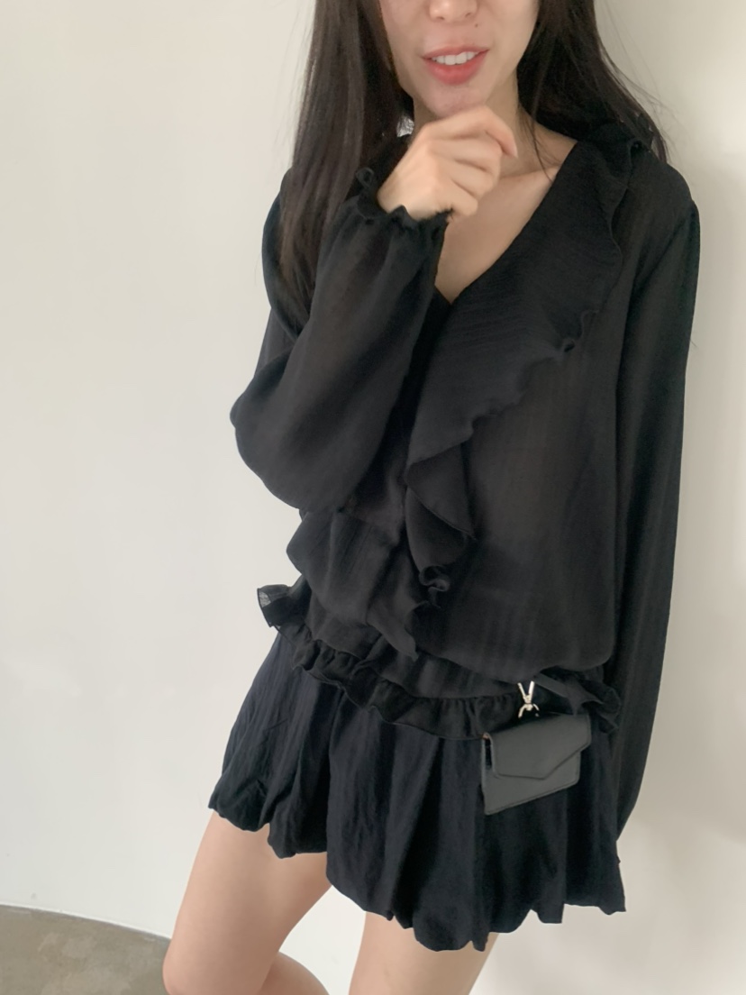 LE AVE韓國東大門代購女士新品休閑推薦時尚職業襯衫蕾絲衫LE AVE襯衫/蕾絲衫