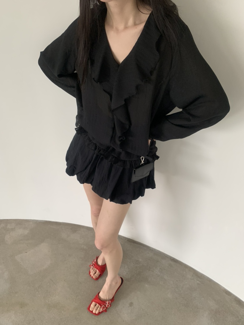 LE AVE韓國東大門代購女士新品休閑推薦時尚職業襯衫蕾絲衫LE AVE襯衫/蕾絲衫