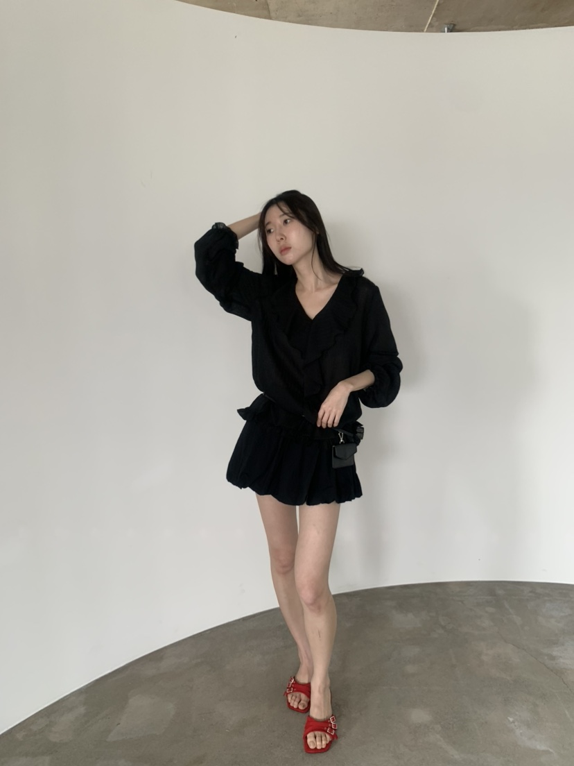 LE AVE韓國東大門代購女士新品休閑推薦時尚職業襯衫蕾絲衫LE AVE襯衫/蕾絲衫