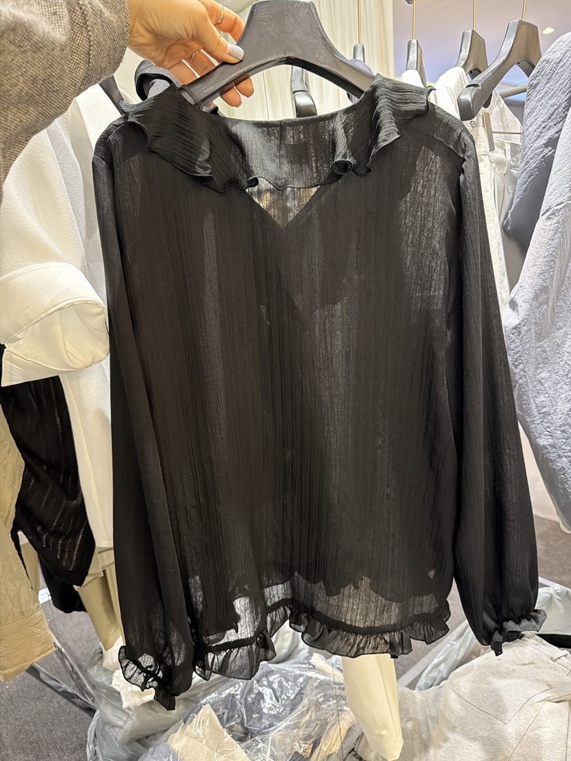 LE AVE韓國東大門代購女士新品休閑推薦時尚職業襯衫蕾絲衫LE AVE襯衫/蕾絲衫