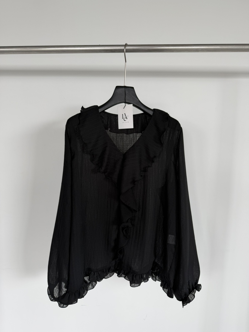 LE AVE韓國東大門代購女士新品休閑推薦時尚職業襯衫蕾絲衫LE AVE襯衫/蕾絲衫圖色2