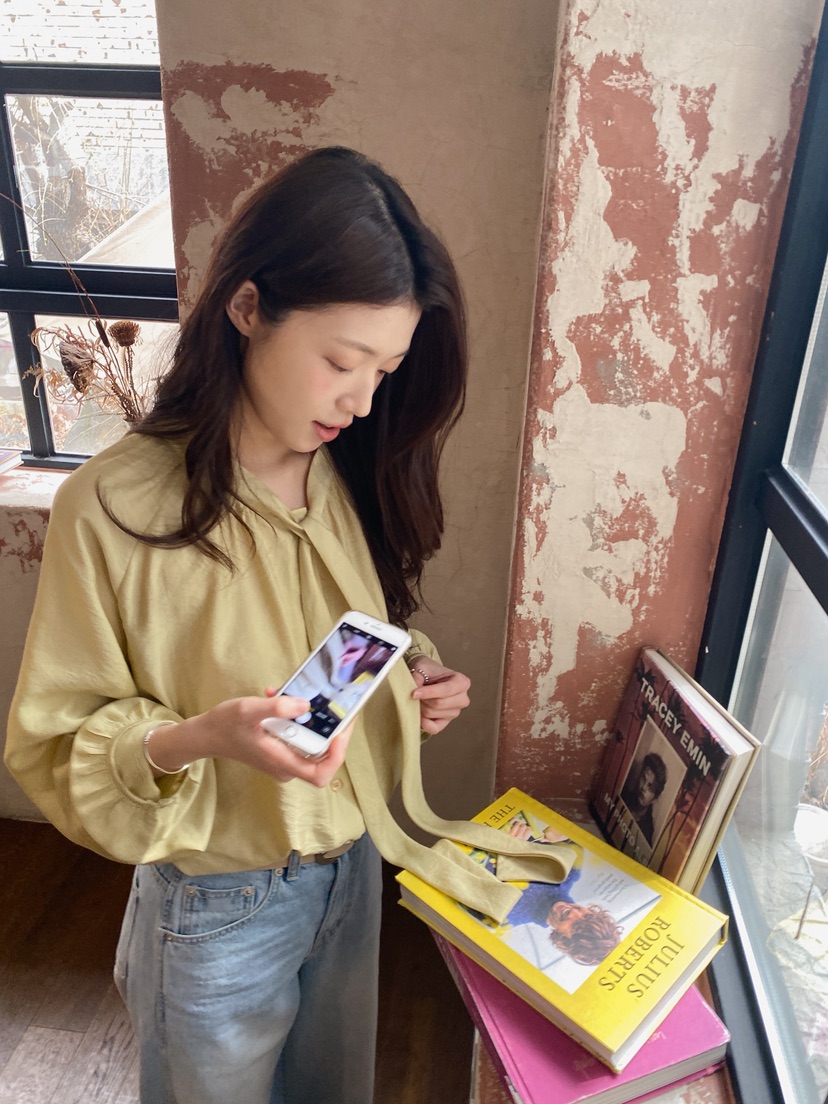 ERUME韓國直郵女士新品職業26春夏休閑人氣熱賣襯衫蕾絲衫ERUME襯衫/蕾絲衫