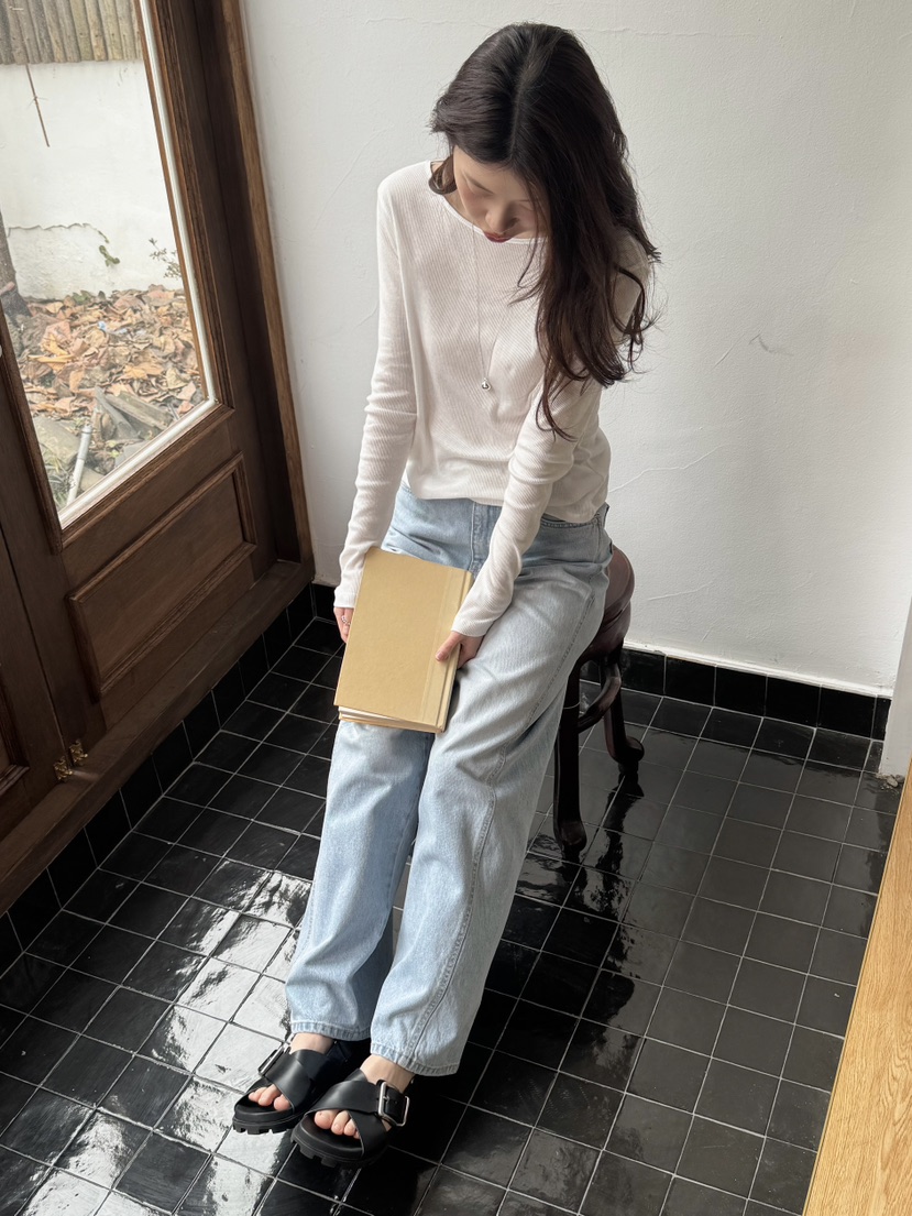 ERUME韓國東大門代購女裝新品休閑人氣26春夏熱賣長袖T恤ERUME長袖T恤