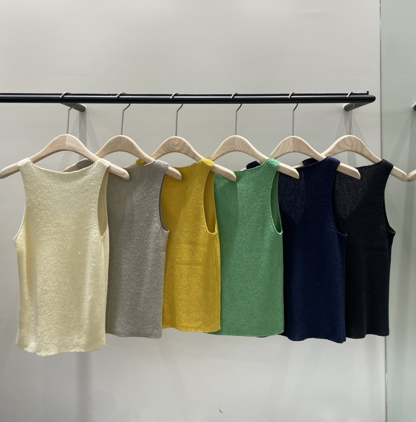 NEOUL韓國代購女裝新款時尚熱賣人氣休閑26春夏推薦吊帶背心NEOUL/ahin雙領標簽吊帶/背心