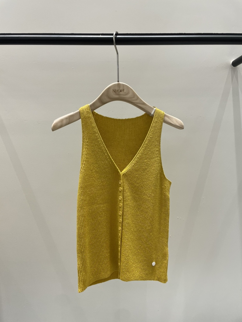 NEOUL韓國代購女裝新款時尚熱賣人氣休閑26春夏推薦吊帶背心NEOUL/ahin雙領標簽吊帶/背心圖色2