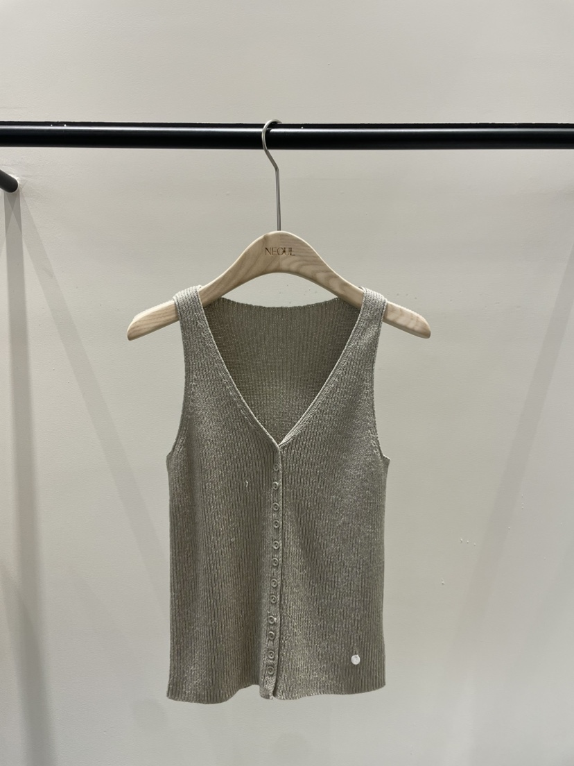 NEOUL韓國代購女裝新款時尚熱賣人氣休閑26春夏推薦吊帶背心NEOUL/ahin雙領標簽吊帶/背心圖色3