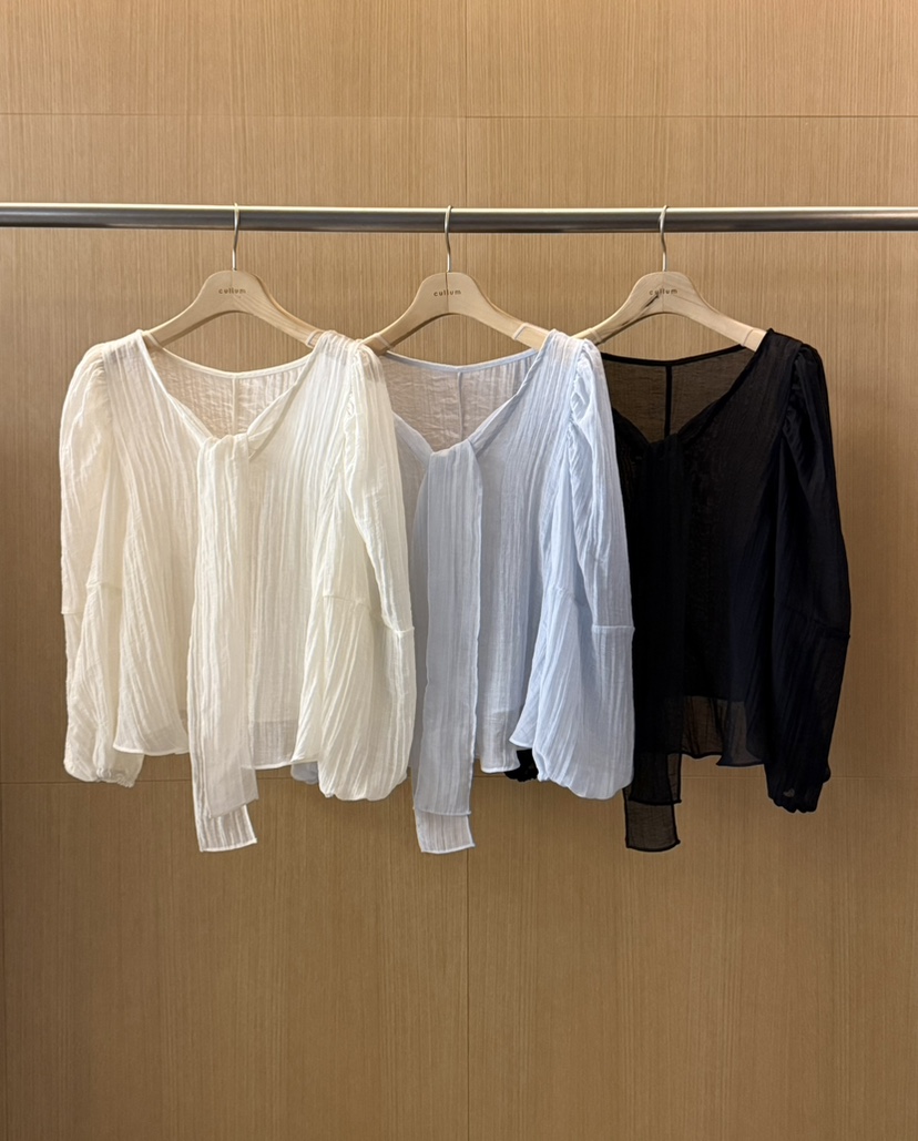 CULLUM韓國代購女士新款推薦熱賣26春夏襯衫蕾絲衫兩面穿CULLUM襯衫/蕾絲衫