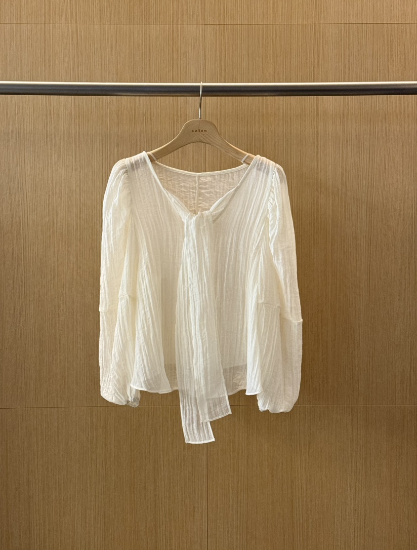 CULLUM韓國代購女士新款推薦熱賣26春夏襯衫蕾絲衫兩面穿CULLUM襯衫/蕾絲衫圖色1